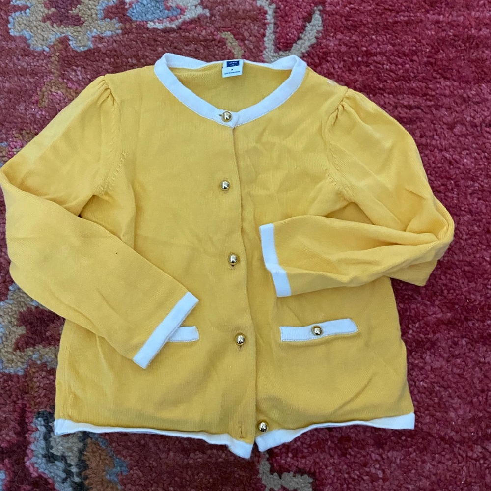 Janie and Jack yellow cardigan. Good condition.